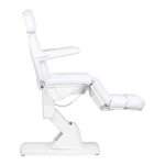 Sillón cama eléctrico profesional de pedicura KATE, blanco frío (4 motores) (5)