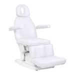 Sillón cama eléctrico profesional de pedicura KATE, blanco frío (4 motores) (7)