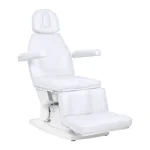 Sillón cama eléctrico profesional de pedicura KATE, blanco frío (4 motores) (8)