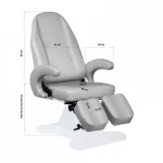 Sillón de pedicura hidráulico profesional para salones y centros de estética MOD 112, color gris (10)