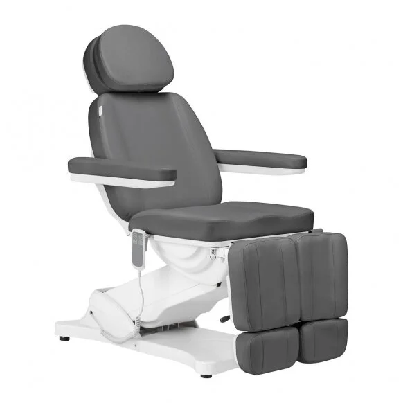 Sillón eléctrico profesional de cosmetología camilla para pedicura SILLON CLASSIC, 2 motores, color gris (14)