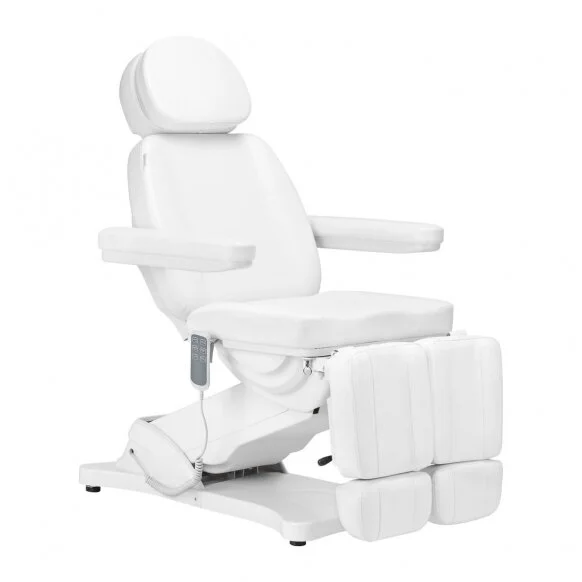 Sillón eléctrico profesional de cosmetología camilla para pedicura SILLON CLASSIC, 3 motores, color blanco (1)