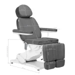 Sillón eléctrico profesional de cosmetología camilla para pedicura SILLON CLASSIC, 3 motores, color gris (1)