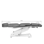 Sillón eléctrico profesional de cosmetología camilla para pedicura SILLON CLASSIC, 3 motores, color gris (2)